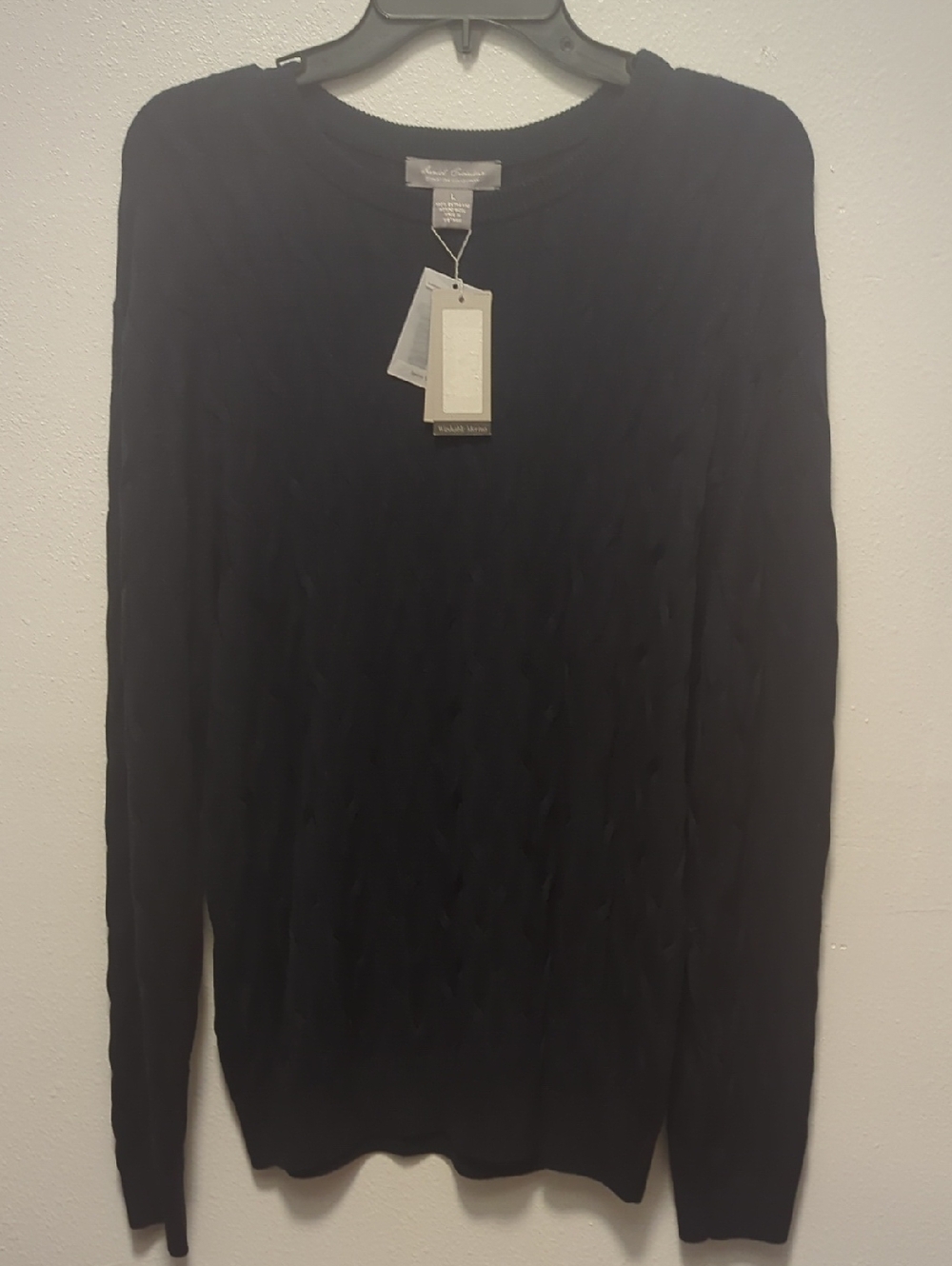 NWT Daniel Cremieux 100% Extra Fine Merino Wool Sweater Sz Large